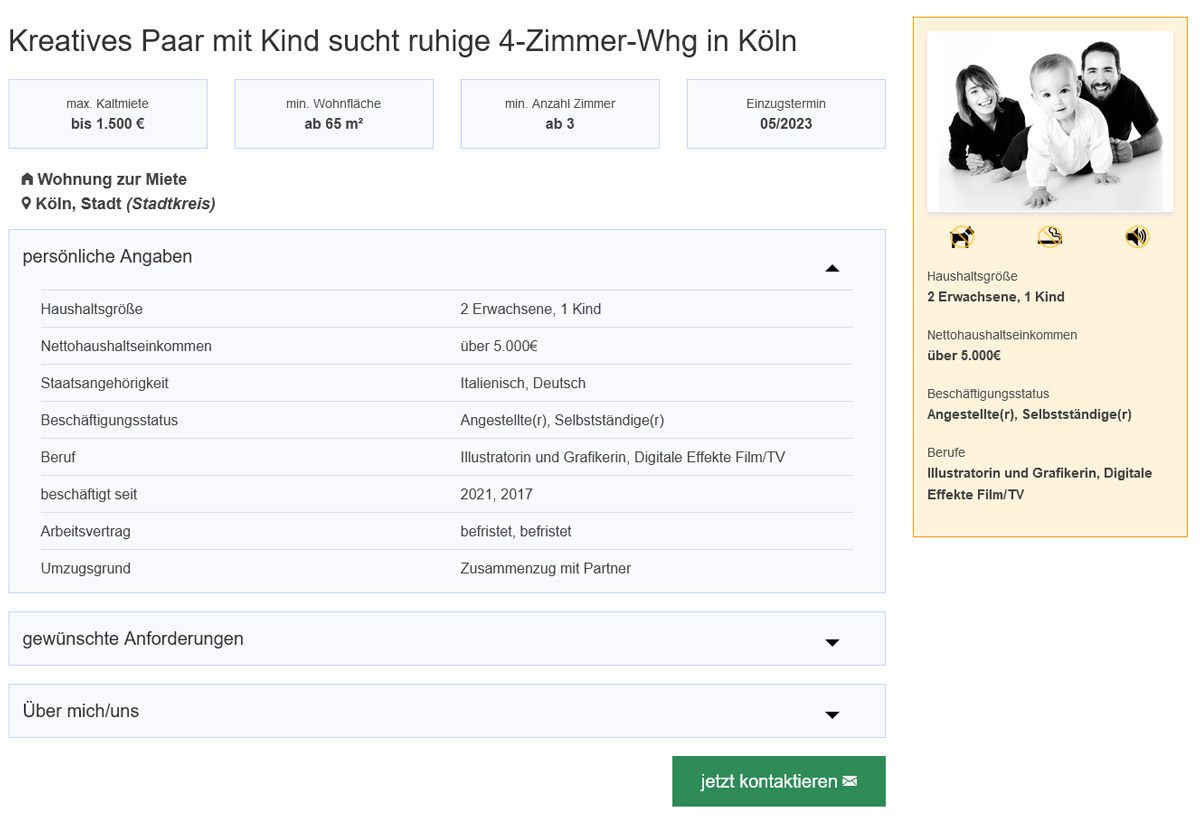 Beispiel-Mietgesuch Exposé Beispiel-Mietgesuch Exposé