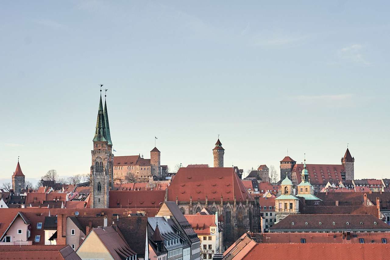 Nürnberg,Burg,Altstadt,Dächer,Kirche