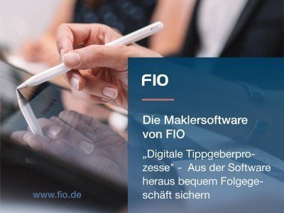 Bild: Die webbasierte Maklersoftware von FIO