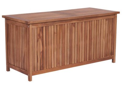 vidaXL Garten-Aufbewahrungsbox Massivholz Teak