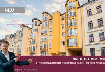 Charmante 1-Raum-Wohnung mit Erker und Tiefgarage in Chemnitz / Bernsdorf