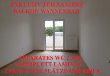 EXKLUSIV TEILSANIERT BALKON WANNENBAD SEPARATES WC KOMPLETT LAMINAT 2 PKW-STELLPLÄTZE 2. OG OBERBILK