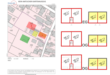 WRS Immobilien - Langenselbold - ruhige + grüne Innenstadtlage - Abrissgrundstück für MFH + DHH + RH