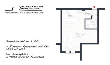 Moderne, bezugsbereite 1Raumwohnung mit Einbauküche & Stellplatz – Vorschaubild 5