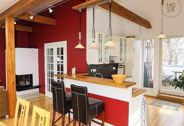 Wohnen auf Zeit mit Kamin / Balkon - STYLISCHE 3-Raum-Wohnung in Leipzig-Süd Gohlis