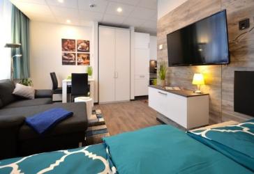 Voll ausgestattetes 1-Zimmer-Apartment, bequem & praktisch monatlich buchen, Innenstadt Offenbach