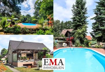 Oase der Ruhe: Gartenparadies mit Pool und Doppelgarage wartet auf Sie