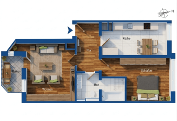 Solide Investition in Leipzig: Vermietete 2-Raum-Wohnung mit Balkon und Altbauflair