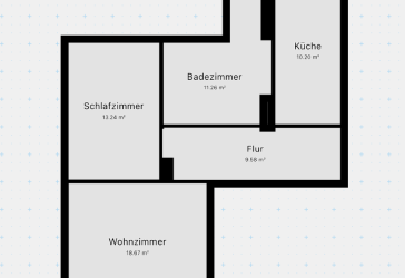 2- Raum Wohnung mit Fußboden nach Wunsch