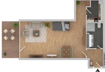 Terrassenwohnung in gepflegter, ruhiger Wohngegend mit Südausrichtung und neuer Einbauküche