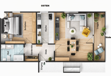 2-Zimmer-Wohnung mit Balkon am Burgberg in Erlangen!