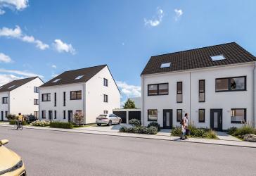 Familienfreundliche Neubau-Doppelhaushälfte mit schönem Grundstück
