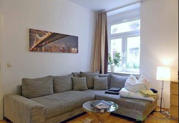 (EF0583_M) Erfurt: Andreasvorstadt, möblierte 3-Zimmer-Wohnung im Hochparterre, Parkettböden, WLAN