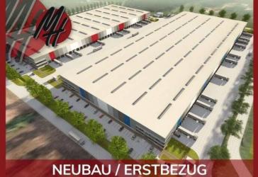 NEUBAU / ERSTBEZUG - RAMPE + EBEN - Lager-/Logistik (40.000 m²) & optional Büro zu vermieten