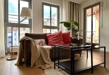 Zentral gelegenes möbliertes Apartment mit Balkon in Leipzig (Südvorstadt)