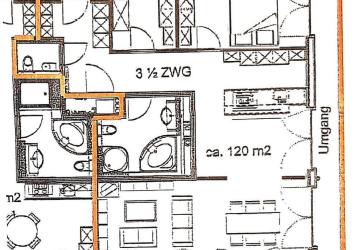 Laufenburg, Penthouse 120m², 3,5 Zi, repräsentativ exklusiv mediterran seniorengerecht, riesiger Balkon mit Fernblick