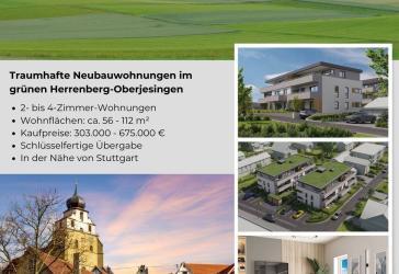 Neubau, sehr geräumige Zwei-Zimmer Penthousewohnung! Bezugsfertig März 2027, bereits 60% verkauft