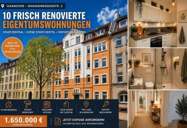 Mietrendite von 7,3% möglich!!! 10-Fam.-Haus in Hannover-Linden Mitte zu verkaufen