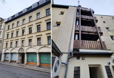 Wohn-und Geschäftshaus im Sanierungsgebiet mit 4 WE und 2 GE, Nachbargrundstück zum Kauf mgl.