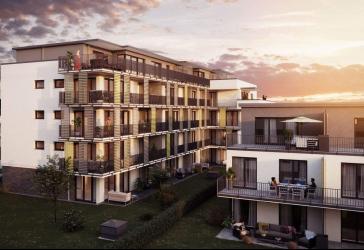 'Friedrichspark': Große Südwesterrasse, Tageslichtbad, WC mit Dusche, Privatgarten mit 17 m², KfW55!