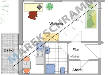 1-Zimmerwohnung in Nähe der Universität
