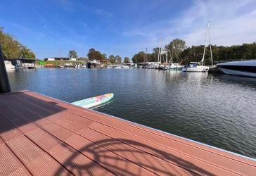 LUXUS Hausboot - 3 Etagen - 100m² Wohnen + 120 m² SONNENTERRASSE - Kamin, Kino, komplett individuell