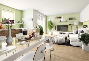 'Friedrichspark': Sonniger Südwest-Balkon, große bodentiefe Fenster, 2 Bäder, 1.-2.OG, KfW 55!