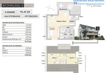 Letzte Einheit: 4-Zimmer-Maisonette-ETW inkl. Studio mit Süd-West-Dachterrasse in KFW 40 Standard!