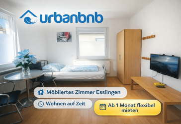 möbliertes Zimmer Esslingen Wohnen auf Zeit ab 1 Monat