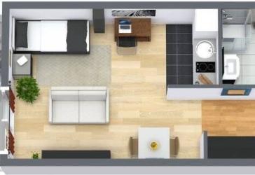 1-Zi.-Wohnung mit Balkon, Provision frei