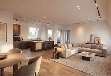Sonnen-Penthouse: Bezugsfrei mit Aufzug, Loggia, hochwertiger Ausstattung und viel Licht