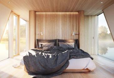 Wohnen auf dem Wasser: völlig AUTARK - u.a. mit Sauna, Einbauküche, Kaminofen und Fußbodenheizung