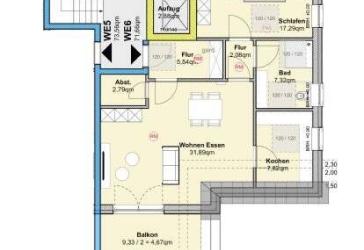 3 - Zi Wohnung im Neubau 6 Parteien Haus in Siedlungshausen (Winterberg)
