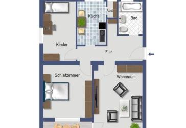 Bonn Alt-Tannenbusch. 3 ZKB, Balkon -vermietete Kapitalanlage-