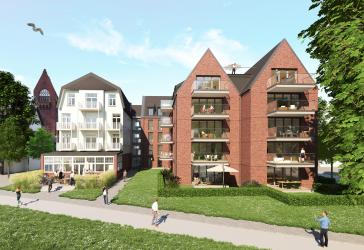 Neubau: Barrierefreie 2-Zi.-Wohnung mit Balkon und Meerblick