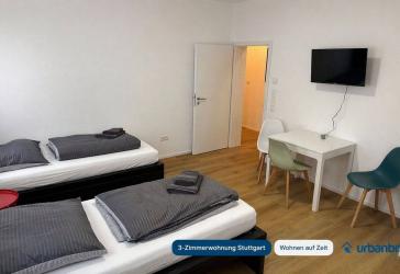 möblierte 3-Zimmerwohnung Stuttgart - Wohnen auf Zeit ab 1 Monat