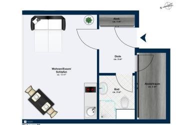 Gemütliche 1-Zimmer-Wohnung in Altschwabing