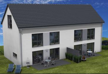 Doppelhaushälfte Neubau - Grundstück, Baugenehmigung liegt vor kurzfristig zum Beginn
