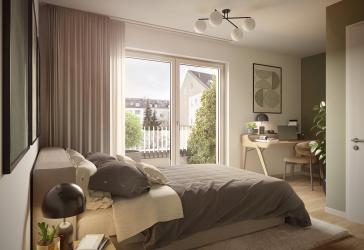 3 Zimmer, mit Terrasse und eigenem Gartenanteil mit optimaler Südausrichtung