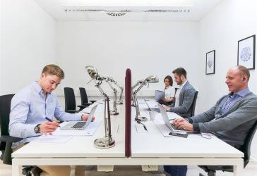 Zeitgemäße Coworking Konzepte in einladendem Space