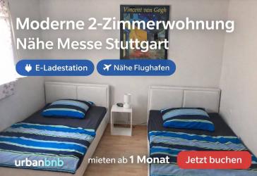 Möblierte 2-Zimmerwohnung in Filderstadt mieten - Wohnen auf Zeit