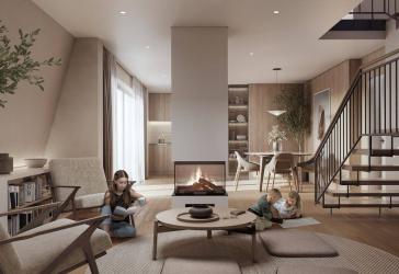 131,90 m² große DG-Maisonettewohnung mit einmaligem Dachgarten in der Südvorstadt. Neubau KfW 40