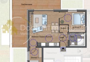 Dreizimmerwohnung, barrierefrei-Personenaufzug- Dachterrasse. NEU Förderung QNG- bis €150.000