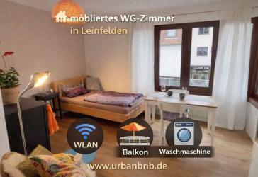 möbliertes WG-Zimmer in Leinfelden, Nähe Stuttgart für Wohnen auf Zeit