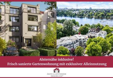 Alsternähe inklusive! Frisch sanierte Gartenwohnung mit exklusiver Alleinnutzung