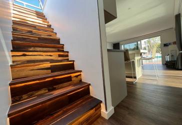 LUXUS Hausboot - 3 Etagen - 100m² Wohnen + 120 m² SONNENTERRASSE - Kamin, Kino, komplett individuell