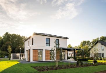 FingerHaus ALLES RICHTIG GEMACHT. Neubau mit FingerHaus und Blick auf den Strelasund