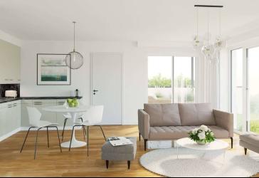 Neubau 3 Zimmer-Wohnung mit Terrasse und Gartenanteil