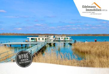 Wohlfühlen & Rendite auf dem Wasser! Hausboot, zwei Ebenen, Schlafzimmern & Seeterrassen in Ribnitz!