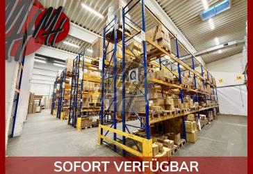 SCHNELL VERFÜGBAR - RAMPE - Lagerflächen (1.300 m²) mit kl. Büro-/Sozialflächen zu vermieten